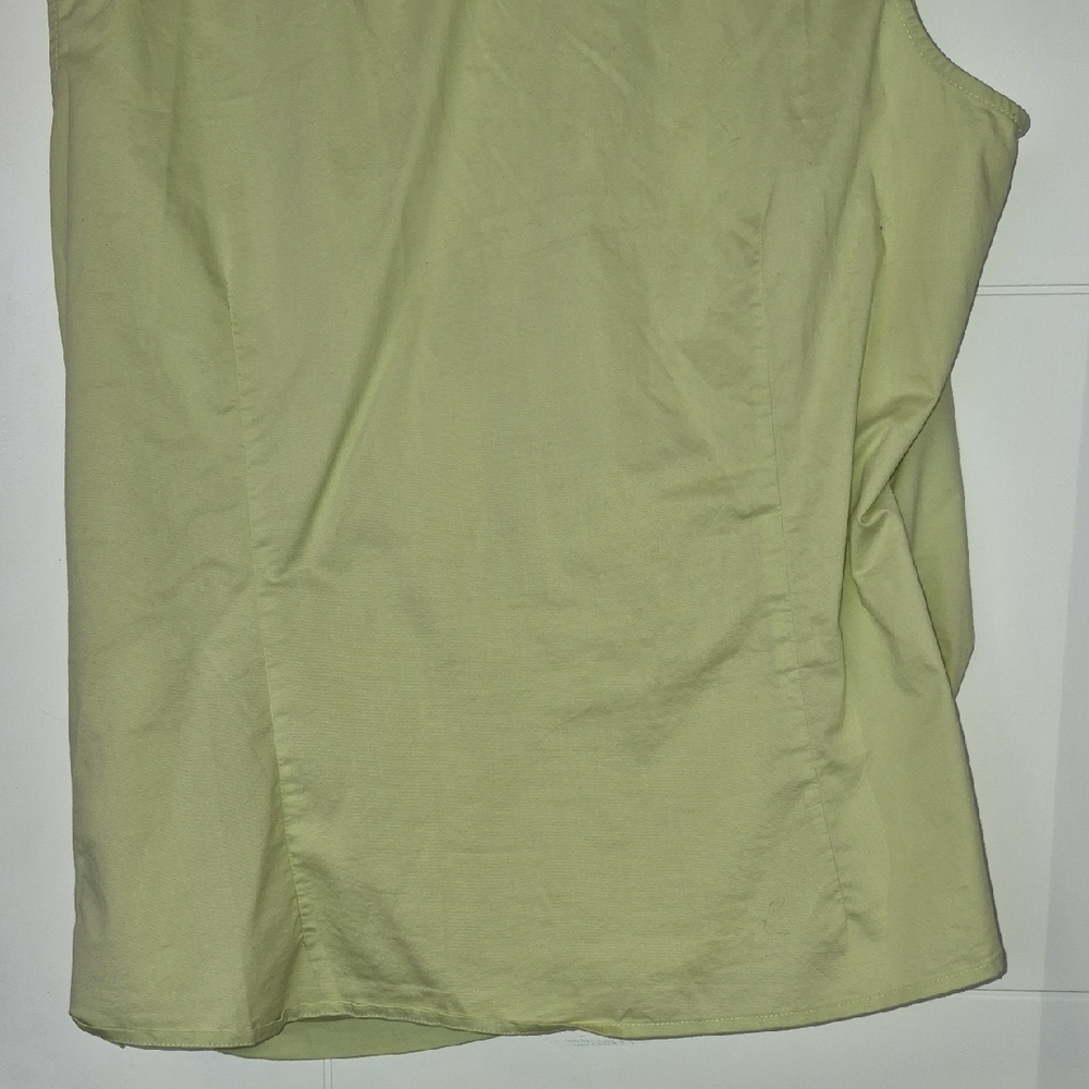 Rickis Pale Lime Sleeveless Wrap-Front Blouse - Picture 8 of 8